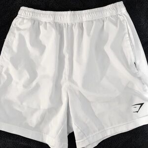 Gymshark White Elastic Shorts